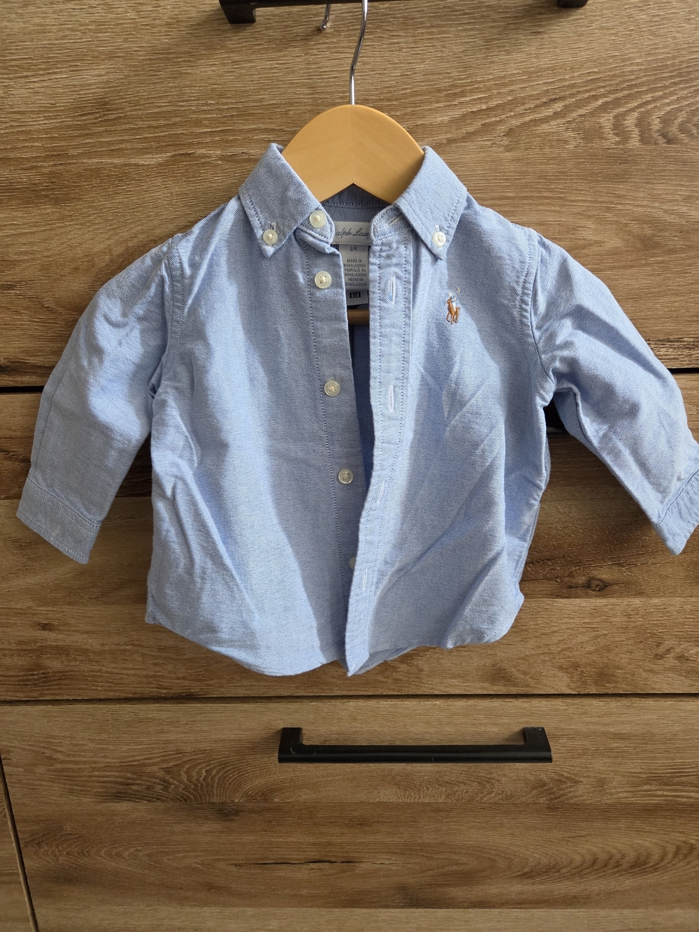 Ralph Lauren Light Blue Button-Down Oxford Shirt for Kids with Embroidered Pony